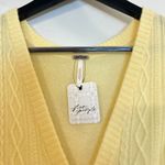 Free People Beatrice Cashmere Vest in Pastel Yellow Size Small NWT Photo 2
