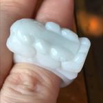 Natural Jade Dragon Ring Discounted Size 8 White Photo 1