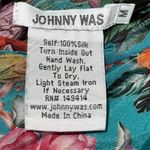 Johnny Was STALLION YENA KIMONO Reversible Silk Colorful Floral Beaded Medium Photo 11