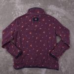 Fat Face Airlie 1/4 Zip Pull Over Shirt Women's 10 Purple Floral Canvas Outdoor Photo 1