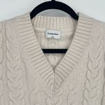 Aritzia Aritizia Sunday Best Cable Knit Cream Sleeveless Light Acadeima Crop Sweater XXS Photo 7