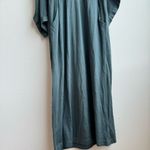 NAU X Snow Peak 100% Merino Wool Butterfly Green Midi Dress Size XS Japan Small Photo 6
