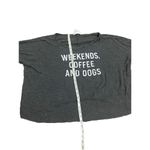 Sadie and Sage  dark charcoal gray cropped shirt sz M Photo 6