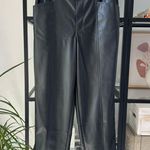 Madewell Black Faux Vegan Leather Pull-On High Rise Paperbag Pants Women’s 8 Photo 2