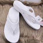 Aetrex lynco fiji orthotic comfy white flip flops women Size 11 Photo 3