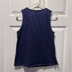 Lucky Brand  Navy Blue Embroidered Tank Top Small Photo 1