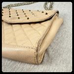 Rebecca Minkoff  Leather Studded Quilted Shoulder Bag Affair Tan‎ Chain Strap Photo 3