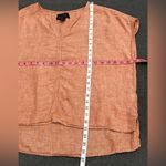 Tahari Terracotta Linen Blouse Size L Photo 2