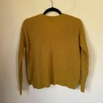 Madewell Crewneck sweater burnt yellow gold boxy crop pockets women’s size XXS Photo 6