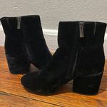 Velvet Ankle Zip Booties Black Size 7 Photo 2