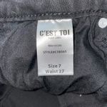 c'est toi  Black Label distressed black high rise flare leg jeans Photo 4