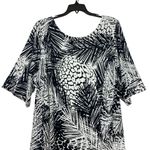 Vince Camuto  black white printed short sleeve jersey stretch dress 22w Photo 1