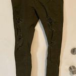 Machine Dark Green Ripped skinny jeans Green Size undefined Photo 0