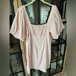 Petal and Pup NEW Sndys tuscany mini dress peachy baby pink puff sleeves cotton Photo 3