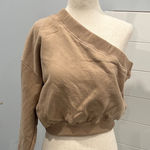 Windsor  Beige one shoulder crop sweatshirt Photo 0