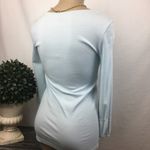 XCVI  Blue Knit Long Sleeve Tee Shirt Top S Photo 2