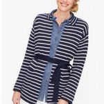 Talbots  Supersoft Cashmere Belted Striped Sweater Cardigan Medium NWT Photo 1