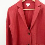 J.Crew | Classic Fitted Cotton Sweater Blazer
Heather Brick Red Orange | Small Photo 1