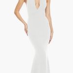 Dress the Population NWOT Camden Mermaid Hem halter white Gown sz XS Photo 2