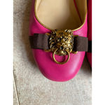 Lilly Pulitzer  Hot Pink Lion Head Knock Knock Ballet Flats Preppy Palm Beach 7.5 Photo 3