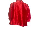 Crown & Ivy  red ruffle neck red blouse size medium new with tags Photo 1