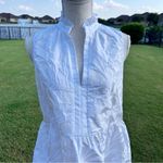 Amanda Uprichard White Sleeveless Tiered Floral Dress Photo 1