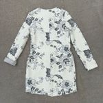 Anthropologie Lucy and Laurel Floral Wool Blend Coat Jacket Cream Gray Button Front Size Large Photo 4