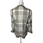 BASLER Gray Taupe Plaid Silk Blend Blazer Jacket Size FR 44 / US 12 Photo 8