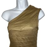 EXPRESS  Shimmery Gold One Shoulder Bandage Mini Dress‎ NWT $89 Size XS Photo 2