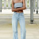 ZARA NWT TRF Pearl Wide Leg Jeans Photo 6