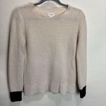 Club Monaco Sweater Womens Small Pullover Waffle Knit Ivory Cashmere Casual Photo 0