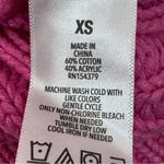 Aeropostale Cropped Cable Knit Sweater Distressed Pink XS Photo 9