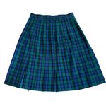 Talbots Pleated Wool Skirt Kilt Tartan Plaid Blue Green Womens Size 10 Scottish Photo 2