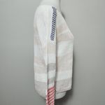 Nic+Zoe Cannon Neutral Stipe Linen Blend Sweater Size MP Photo 4