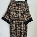 Bebe  Black and Tan Plaid Mini Dress Photo 0