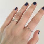 Handmade dainty sterling silver stacking ring Photo 3