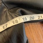 Nine West Vintage 100% leather black button front blazer jacket M Photo 6