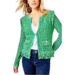 Lilly Pulitzer  Simora Fringe Cardigan Evergreen Exotic Tweed Size XS NWT Photo 8
