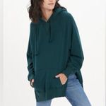 American Eagle  Dark Green Pullover Hoodie with Side Slits Photo 5