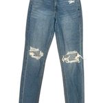 American Eagle Mom Jean Comfort Stretch Waistband Rip Knees Denim High Rise 0 Photo 1