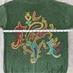 Liz Claiborne  Vintage Green Paisley Sweater Size S Photo 3