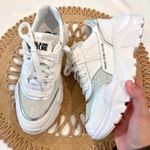 Versace Jeans Couture Logo Speedtrack Sneakers White Glitter Size US 5 Photo 1