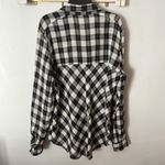 Free People  Buffalo Plaid button down shirt. Size S Photo 5