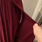 Windsor  Deep Red Plunging V-Neck Pleated Maxi Dress Size S Photo 9