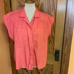 Vtg 70s orange girly button down top Size 18 Photo 6