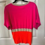 Cable & Gauge pink and orange short sleeved sweater Photo 1