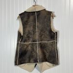 Jack by BB Dakota Faux Shearling Vest L Brown Suede Sherpa Lined Boho NWT Photo 6