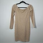 Lovers + Friends Revolve Off The Shoulder Cream Knit Sweater Mini Dress Size S Photo 1