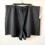 Good American  Scuba Drawstring Shorts Black 8 equals 5X Photo 3