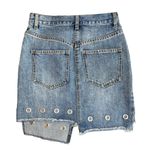 Festival Denim Grommet Hemmed Mini Jean Skirt Photo 2